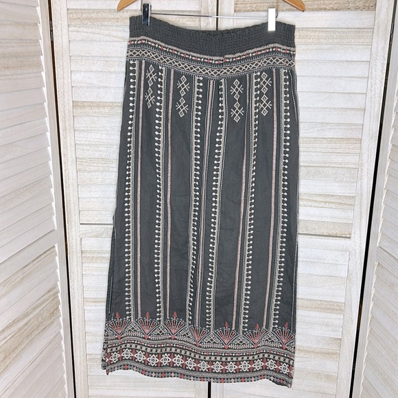 Johnny Was LA Linen Side Slit Maxi Skirt. Size Small - Picture 6 of 10